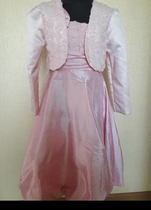 Нарядное платье с болеро 148-152