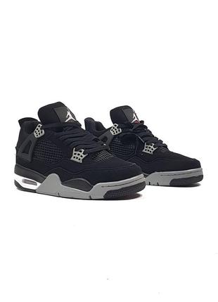 Кросівки nike air jordan 4 •black canvas9 фото