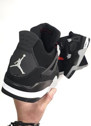 Кросівки nike air jordan 4 •black canvas10 фото