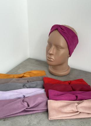Розпродаж пов’язка з екозамшу чалма весняна