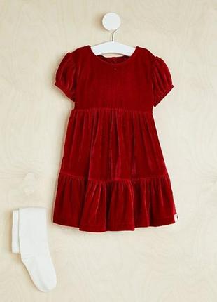 Многоуровневое бархатное платье и колготки billie faiers george