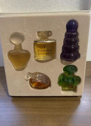 Набор винтажный миниатюр priscilla presley moments samba donna trussardi delicious cabotine de grès