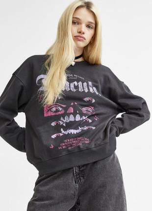 Кофта свитшот толстовка h&m на флисе