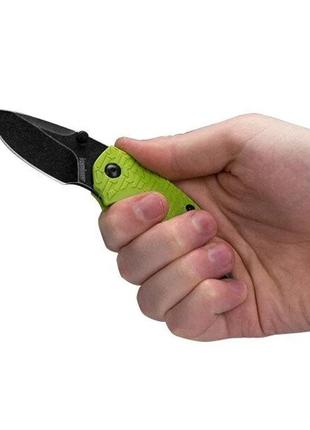 Складной карманный нож с клипсой kershaw shuffle lime 8700limebw (146мм)