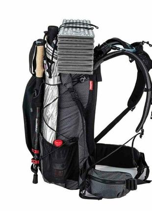 Рюкзак туристический naturehike rock nh20bb113, 40l + 5l, черный3 фото