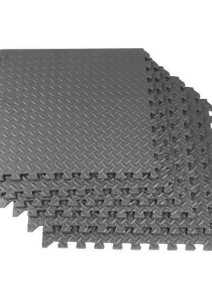 Мат-пазл (ласточкин хвост) springos mat puzzle eva 180 x 120 x 1.2 cм fm0005a graphite .8 фото