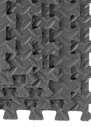 Мат-пазл (ласточкин хвост) springos mat puzzle eva 180 x 120 x 1.2 cм fm0005a graphite .5 фото