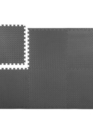 Мат-пазл (ласточкин хвост) springos mat puzzle eva 180 x 120 x 1.2 cм fm0005a graphite .2 фото