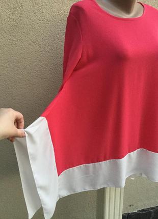 Ассиметричная блуза,туника,рубашка,большой размер,италия4 фото