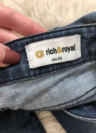 Синие джинсы, размер s бренда rich&royal6 фото