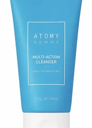 Мус для вмивання для чоловіків multi-action cleanser atomy-корея. піна для гоління.