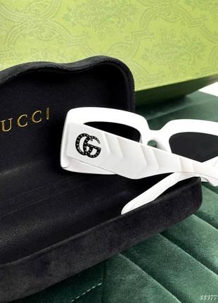 Сонцезахисні окуляри люкс белые в футляре очки солнцезащитные трендовые брендовые пластиковые1 фото