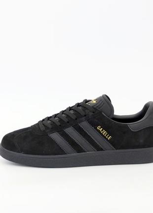 Мужские кроссовки adidas gazelle black \надидас газель черные5 фото