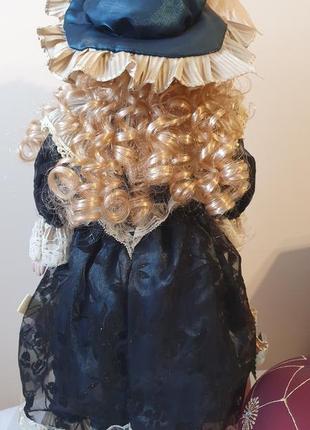 Фарфоровая кукла винтажная сувенирная интерьерная 50см4 фото