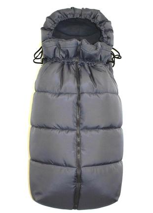 Серый конверт-трансформер в прогулочную коляску, зимний футмуф от mamalook