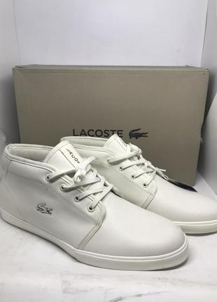 Кеды- ботинки ( оригинал) lacoste ampthill 120 2 cma off 7-39cma001718c.2 фото