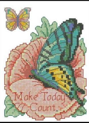 Набор для вышивки крестиком. размер: 10*13 см make today count