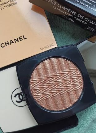 🤎лимитированый хайлайтер chanel plisse lumiere de chanel illuminating powder