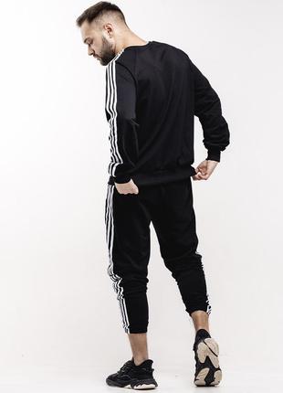 Спортивний костюм  adidas чорний чоловічий весна / осінь штани + кофта адідас4 фото