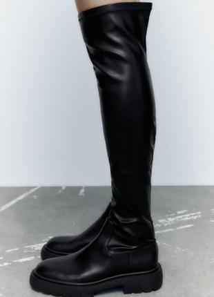Сапоги, ботфорти zara