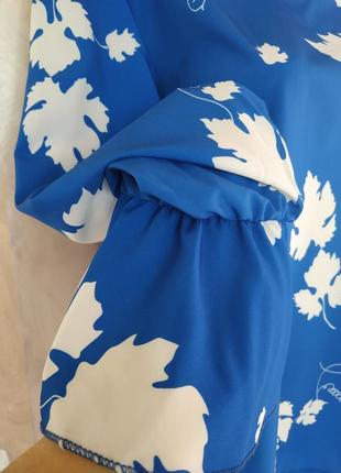 Красивая блузка в растительный принт made in italy  бесплатная доставка3 фото