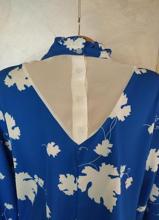 Красивая блузка в растительный принт made in italy  бесплатная доставка4 фото