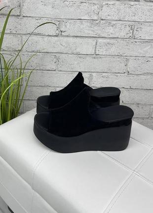 36-41 рр сабо нат.замша на платформі