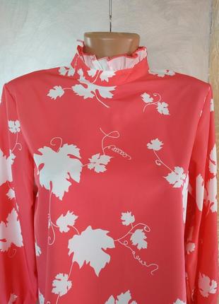 Красивая блузка в растительный принт made in italy  бесплатная доставка5 фото