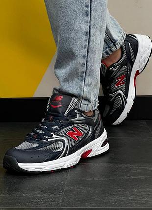 Мужские кроссовки new balance 530 navy silver red