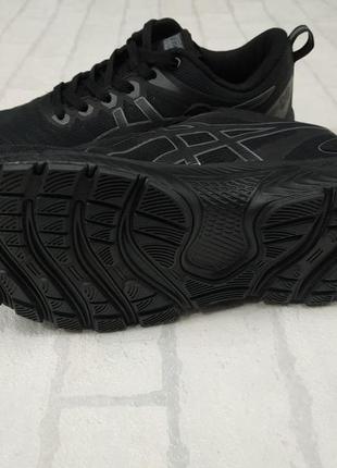 Кросівки asics чорні сітка4 фото