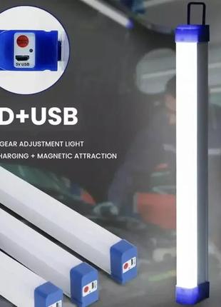 Яркий светильник с аккумулятором и от usb - лампа от павербанка 32 см6 фото