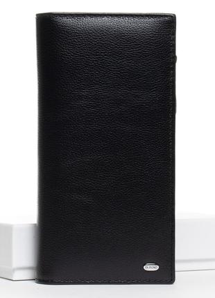 Женский кожаный кошелек чёрного цвета