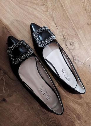 Стильные чёрные женские туфли лодочки туфли-лодочки демисезонные женские туфли на весну черные женские лодочки4 фото