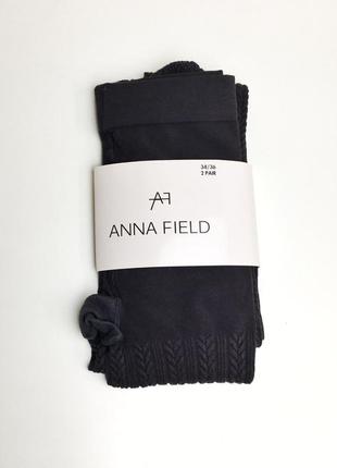 Графитовые колготы косичкой anna field2 фото