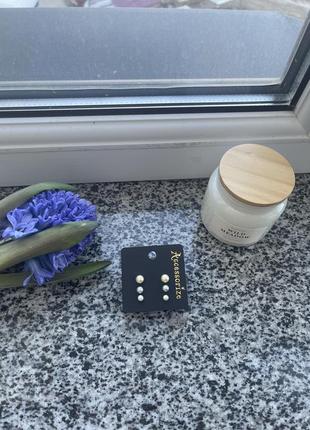 Серьги с искусственными жемчужинами 3 шт бижутерия винтаж