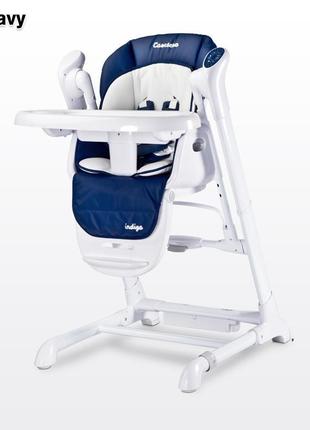 Дитячий стільчик для годування + гойдалка caretero indigo navy