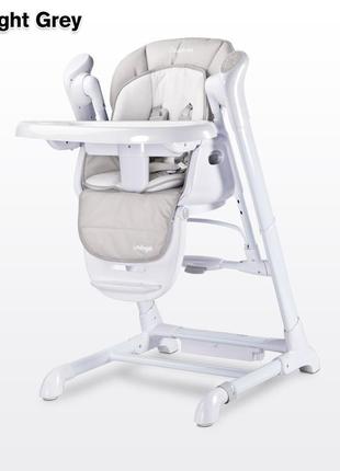 Детский стульчик для кормления + качель caretero indigo light grey