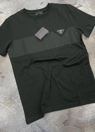Футболка prada черная / качественные мужские футболки прада
