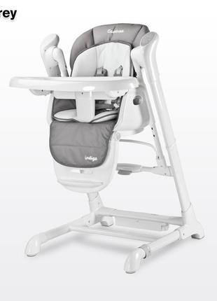 Детский стульчик для кормления + качель caretero indigo grey