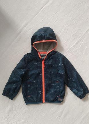 Легкая ветровка на трикотажной подкладке принт космос бренда mothercare uk 18-24 eur 922 фото