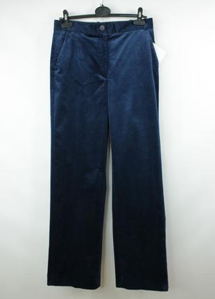 Шикарні вельветові брюки кльош ivy & oak lila rose velvet blue trousers3 фото