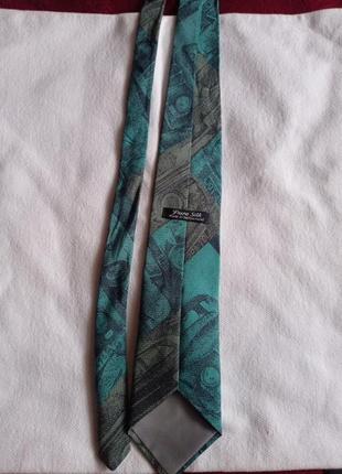 Вінтажна краватка з принтом ретро автомобілі2 фото