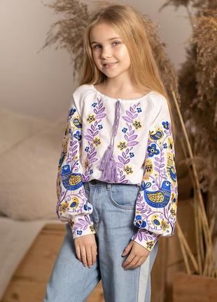 Эксклюзив новинка блузка вышитая вышиванка детская