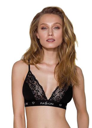 Эластичный топ с кружевом passion ps001 top black, size m