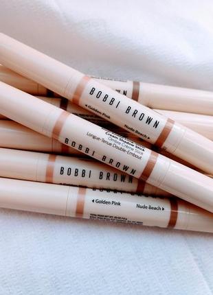 Двусторонние кремовые тени bobbi brown dual-ended long-wear cream shadow stick