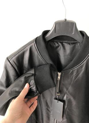 Куртка кожаная мужская 100% кожа черная3 фото