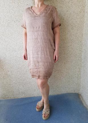 Натуральне плаття льон+котон2 фото