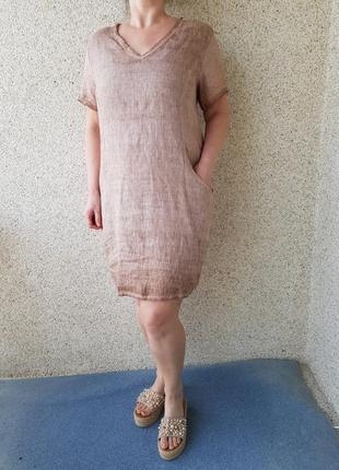Натуральне плаття льон+котон3 фото