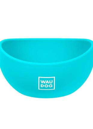 Миска waudog silicone, 250 мл, блакитний