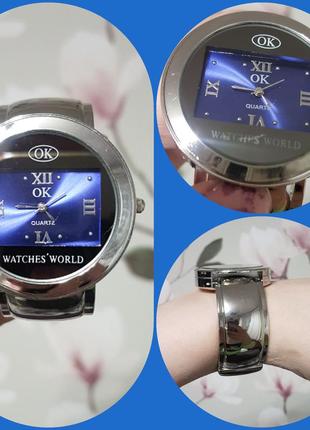 Часы женские наручные с металлическим браслетом1 фото